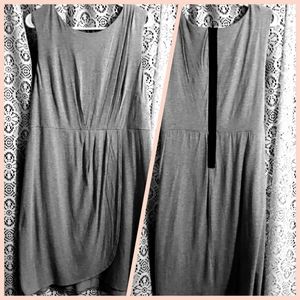 MOSSIMO GRAY MIDI DRESS WITH ZIPPER BACK